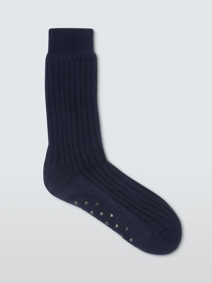 John Lewis Grip Lounge Socks, Navy, Navy