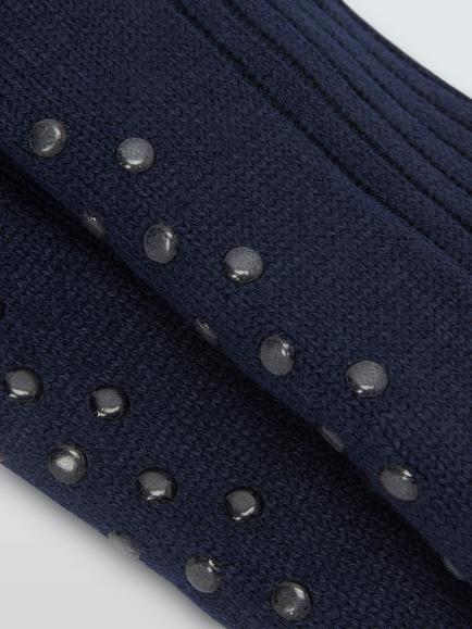 John Lewis Grip Lounge Socks, Navy - view 2, Navy