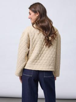 Sisters Point Lisana Check Quilted Jacket, Sandstone - view 2, Sandstone