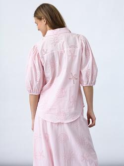 Sisters Point Ella Seaside Embroidered Shirt, Soft Rose - view 2, Soft Rose