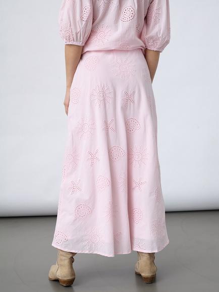 Sisters Point Gufo Seaside Embroidered Maxi Skirt, Soft Pink - view 2, Soft Pink