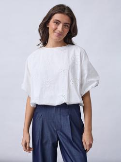 Sisters Point Gufo Embroidered Crop Top, White, White