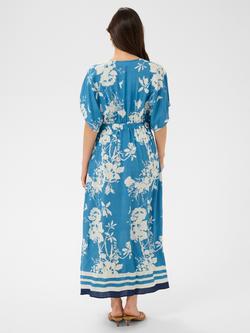 Saint Tropez Rasheda V-Neck Floral Maxi Dress containing LENZING™ ECOVERO™ Viscose, Vallarta Blue - view 2, Vallarta Blue