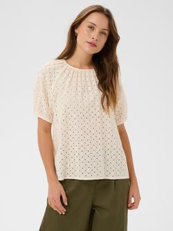 Saint Tropez Rafaelle Embroidered Puff Sleeve Top, Pearled Ivory, Pearled Ivory