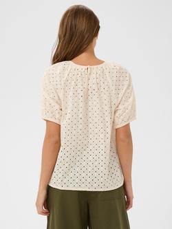 Saint Tropez Rafaelle Embroidered Puff Sleeve Top, Pearled Ivory - view 2, Pearled Ivory