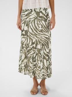 Saint Tropez Ripley Abstract Midi Skirt, Olive, Olive