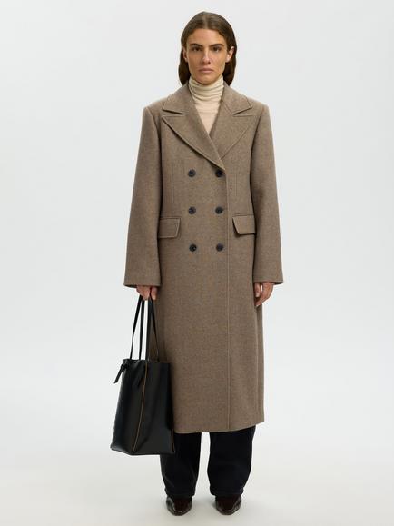 Selected Heritage Formal Coat, Taupe - view 2, Taupe