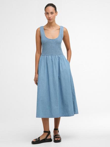 Barbour Josie Midi Dress, Chambray, Chambray