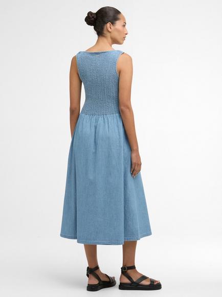 Barbour Josie Midi Dress, Chambray - view 2, Chambray