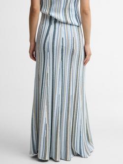 Barbour Josie Knitted Maxi Skirt, Multi - view 2, Multi