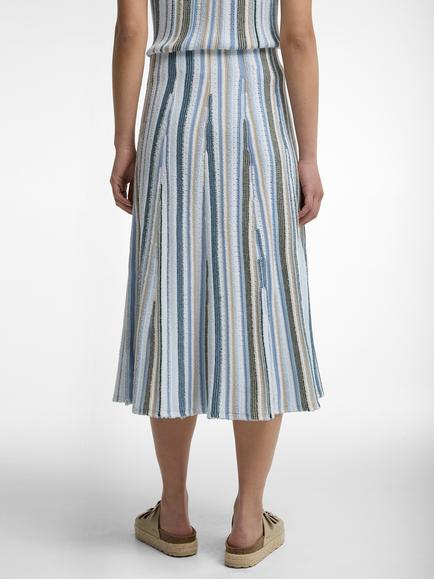 Barbour Josie Knitted Maxi Skirt, Multi - view 2, Multi