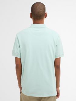 Barbour Lightweight Cotton Blend Regular Fit Sports Polo Shirt - view 2, Mint Blue