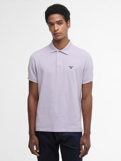 Barbour Lightweight Cotton Blend Regular Fit Sports Polo Shirt, Heather Mist