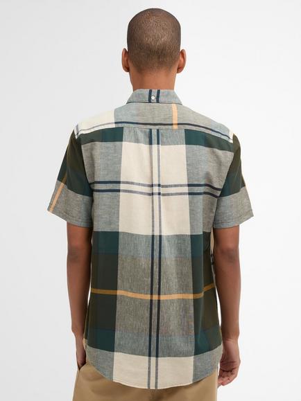 Barbour Douglas Cotton Blend Tailored Fit Tartan Check Shirt, Ancient - view 2, Ancient