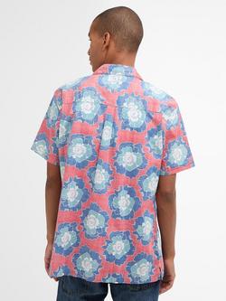 Barbour Cotton Hauxley Regular Fit Floral Print Shirt, Lava - view 2, Lava