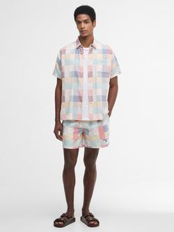 Barbour Patch Swim Shorts, Red, Red