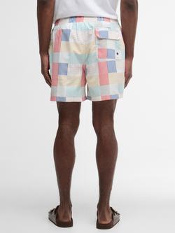 Barbour Patch Swim Shorts, Red - view 2, Red