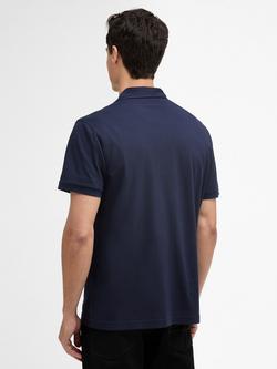 Barbour International Seurat Cotton Regular Fit Revere Collar Polo Shirt, Navy - view 2, Navy