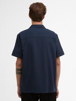 Barbour International Wayback Cotton Regular Fit Waffle Textured Shirt, Navy - view 2, Navy