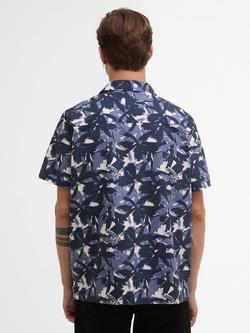 Barbour International Chappel Cotton Regular Fit Print Shirt, Navy - view 2, Navy