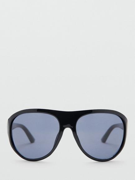 Mango Classic Aviator Sunglasses, Black - view 2, Black