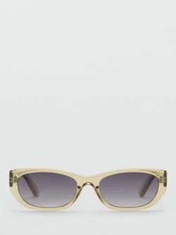 Mango Slim Frame Sunglasses, Green - view 2, Green