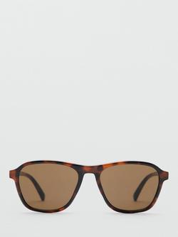 Mango Resin Frame Oval Sunglasses, Chocolate - view 2, Chocolate