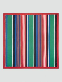 Mango Stripe Square Scarf, Red, Red