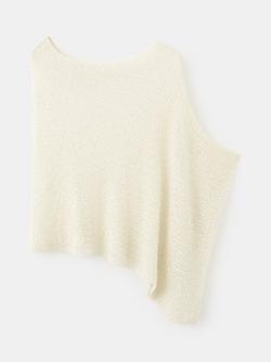 Mango Asymmetric Knit Shawl, Raw, Raw
