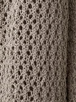 Mango Open Knit Drape Shawl, Taupe - view 2, Taupe