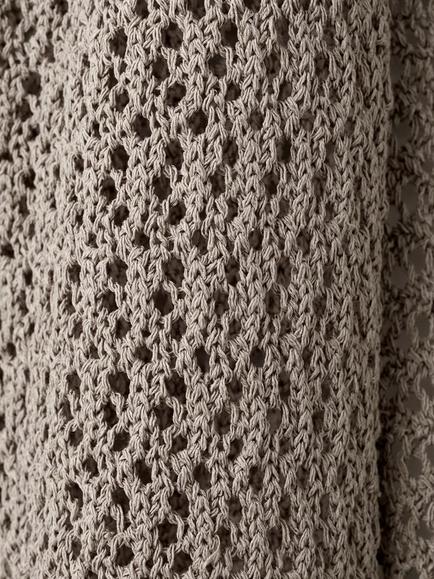 Mango Open Knit Drape Shawl, Taupe - view 2, Taupe