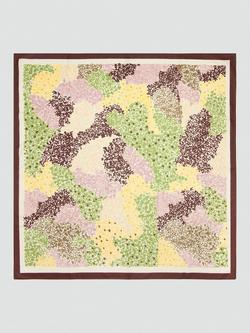 Mango Abstract Floral Square Scarf, Garnet - view 2, Garnet