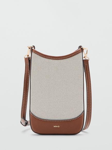 Mango Phone Pouch Crossbody Bag, Beige, Beige