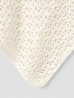 Mango Open Knit Drape Shawl, Beige - view 2, Beige