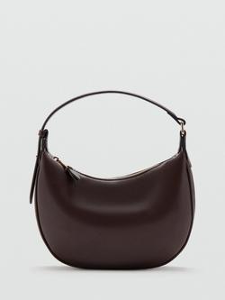 Mango Adjustable Handle Oval Handbag, Chocolate, Chocolate