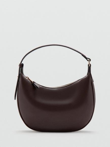 Mango Adjustable Handle Oval Handbag, Chocolate, Chocolate
