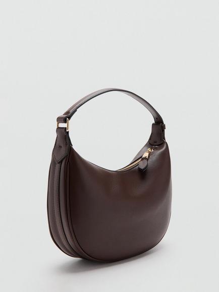 Mango Adjustable Handle Oval Handbag, Chocolate - view 2, Chocolate
