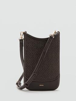 Mango Cross Body Phone Bag, Chocolate