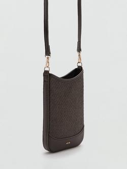 Mango Cross Body Phone Bag - view 2, Chocolate