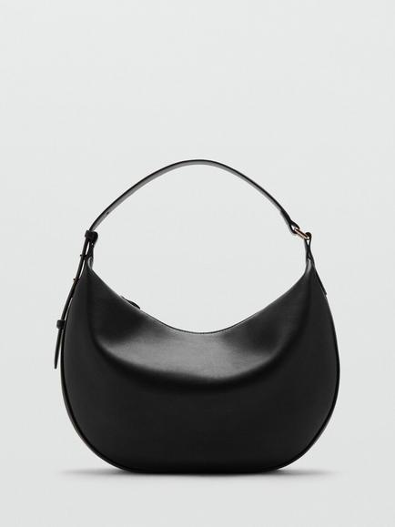 Mango Oval Shoulder Bag, Black, Black