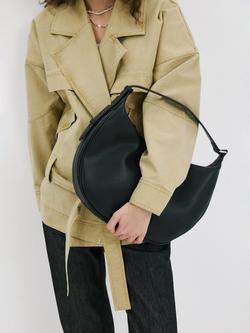 Mango Oval Shoulder Bag, Black - view 2, Black