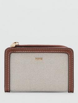 Mango Compact Zip Top Wallet, Beige, Beige