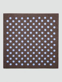 Mango Polka Dot Square Scarf, Chocolate, Chocolate