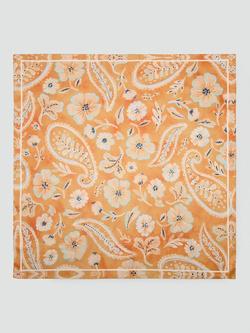 Mango Lightweight Floral Scarf, Orange, Orange