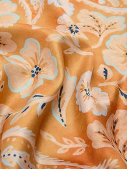 Mango Lightweight Floral Scarf, Orange - view 2, Orange