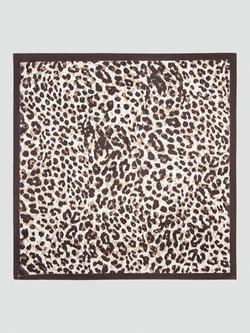 Mango Animal Print Square Scarf, Beige, Beige