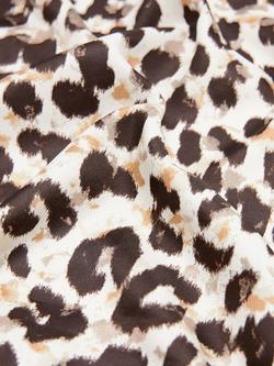 Mango Animal Print Square Scarf, Beige - view 2, Beige