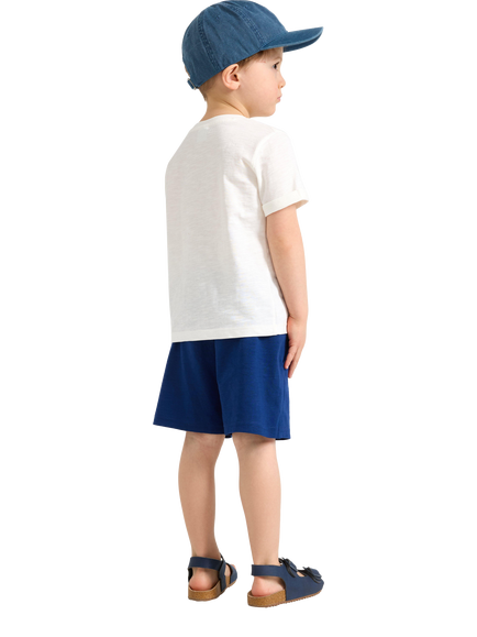 Lindex Kids' Cotton Shorts, Dark Blue - view 2, Dark Blue