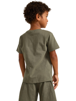Lindex Kids' Short Sleeve Truck Print T-Shirt, Pack of 2, Light Dusty Green - view 2, Light Dusty Green