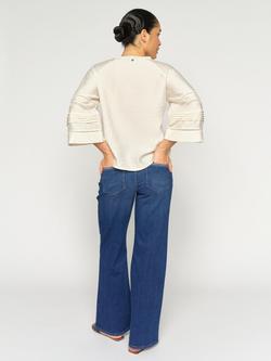 MOS MOSH Dara Jenny Wide Leg Jeans, Blue - view 2, Blue